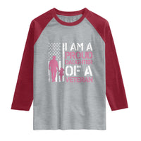 Proud Daughter Veteran Nothing Scares Raglan Shirt Patriotic Military Family Support