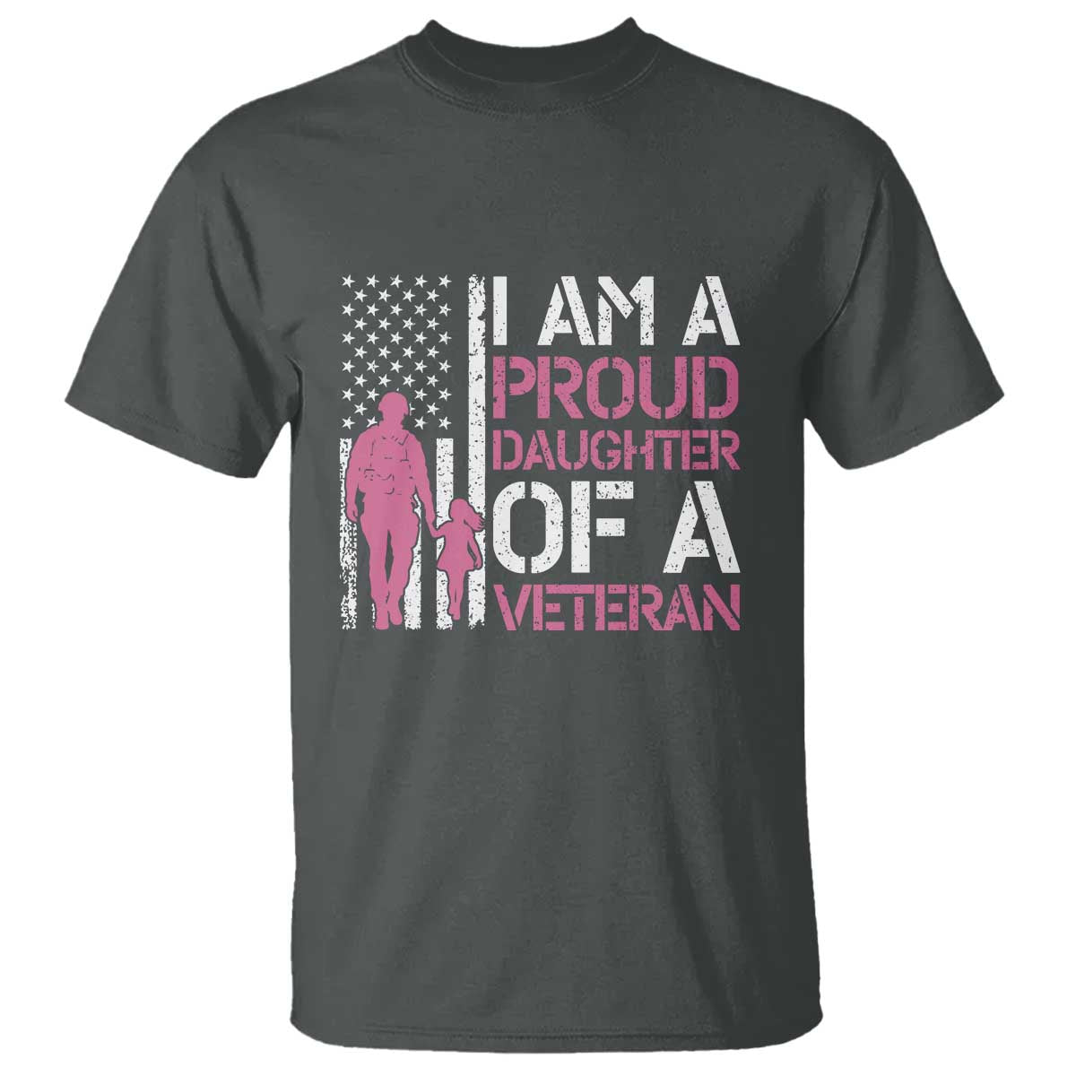 Proud Daughter Veteran Nothing Scares T Shirt Patriotic Military Family Support