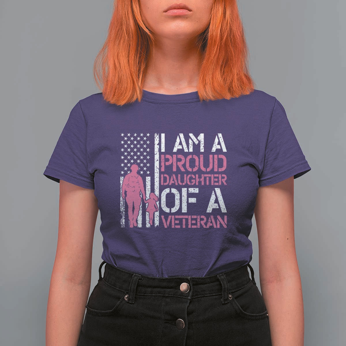 Proud Daughter Veteran Nothing Scares T Shirt For Women Patriotic Military Family Support