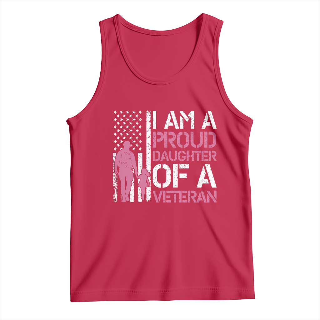 Proud Daughter Veteran Nothing Scares Tank Top Patriotic Military Family Support