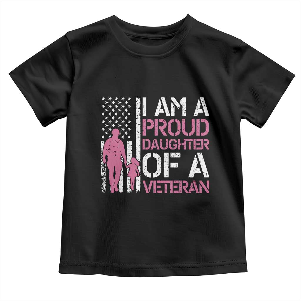 Proud Daughter Veteran Nothing Scares Toddler T Shirt Patriotic Military Family Support