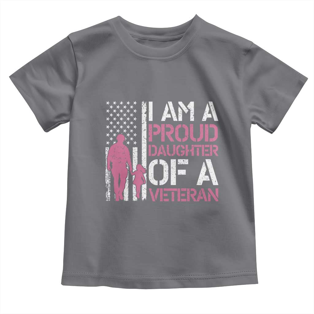Proud Daughter Veteran Nothing Scares Toddler T Shirt Patriotic Military Family Support