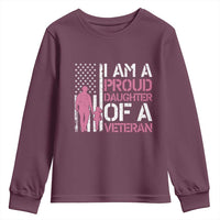 Proud Daughter Veteran Nothing Scares Youth Sweatshirt Patriotic Military Family Support