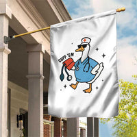 Funny Silly Goose ER Nurse Garden Flag Cuff 'Em - Wonder Print Shop