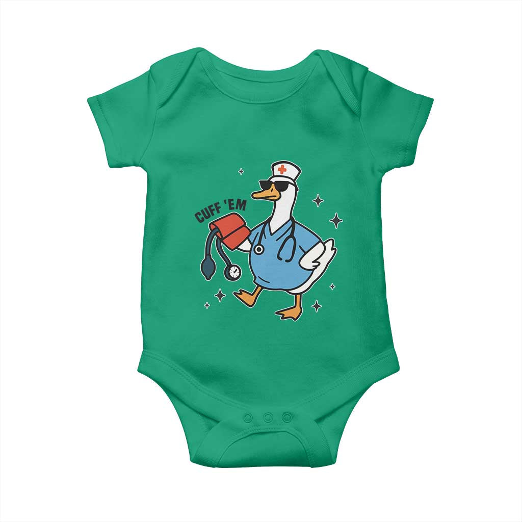 Funny Silly Goose ER Nurse Baby Onesie Cuff 'Em - Wonder Print Shop