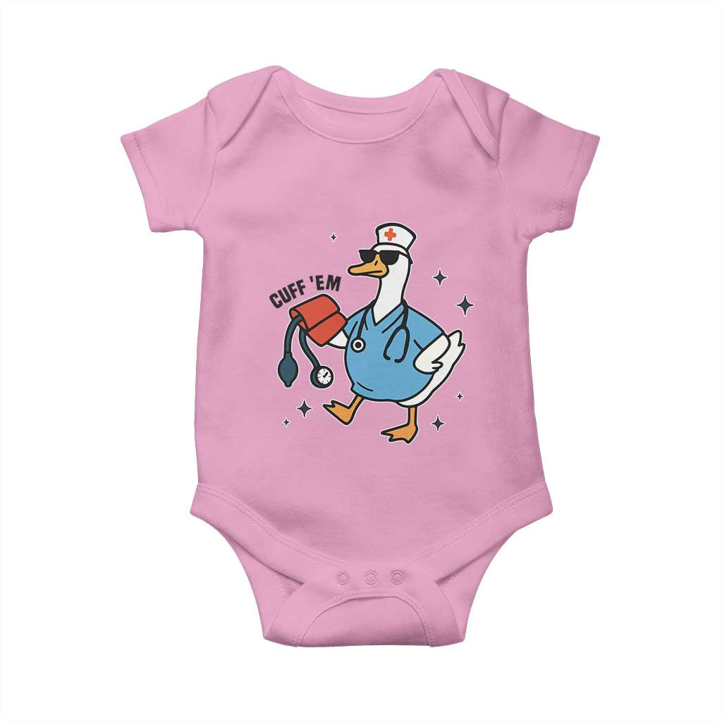 Funny Silly Goose ER Nurse Baby Onesie Cuff 'Em - Wonder Print Shop