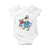Funny Silly Goose ER Nurse Baby Onesie Cuff 'Em - Wonder Print Shop