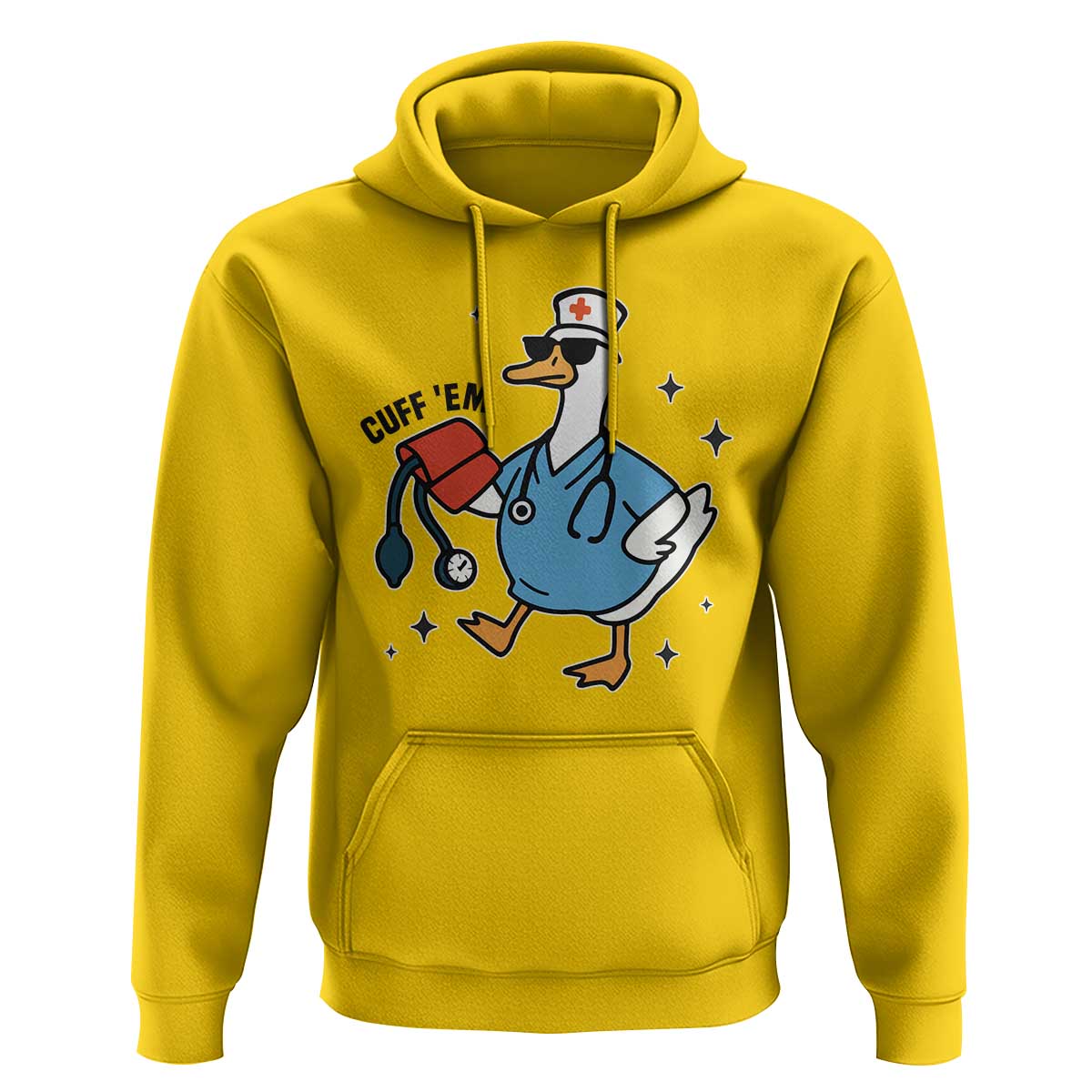 Funny Silly Goose ER Nurse Hoodie Cuff 'Em - Wonder Print Shop