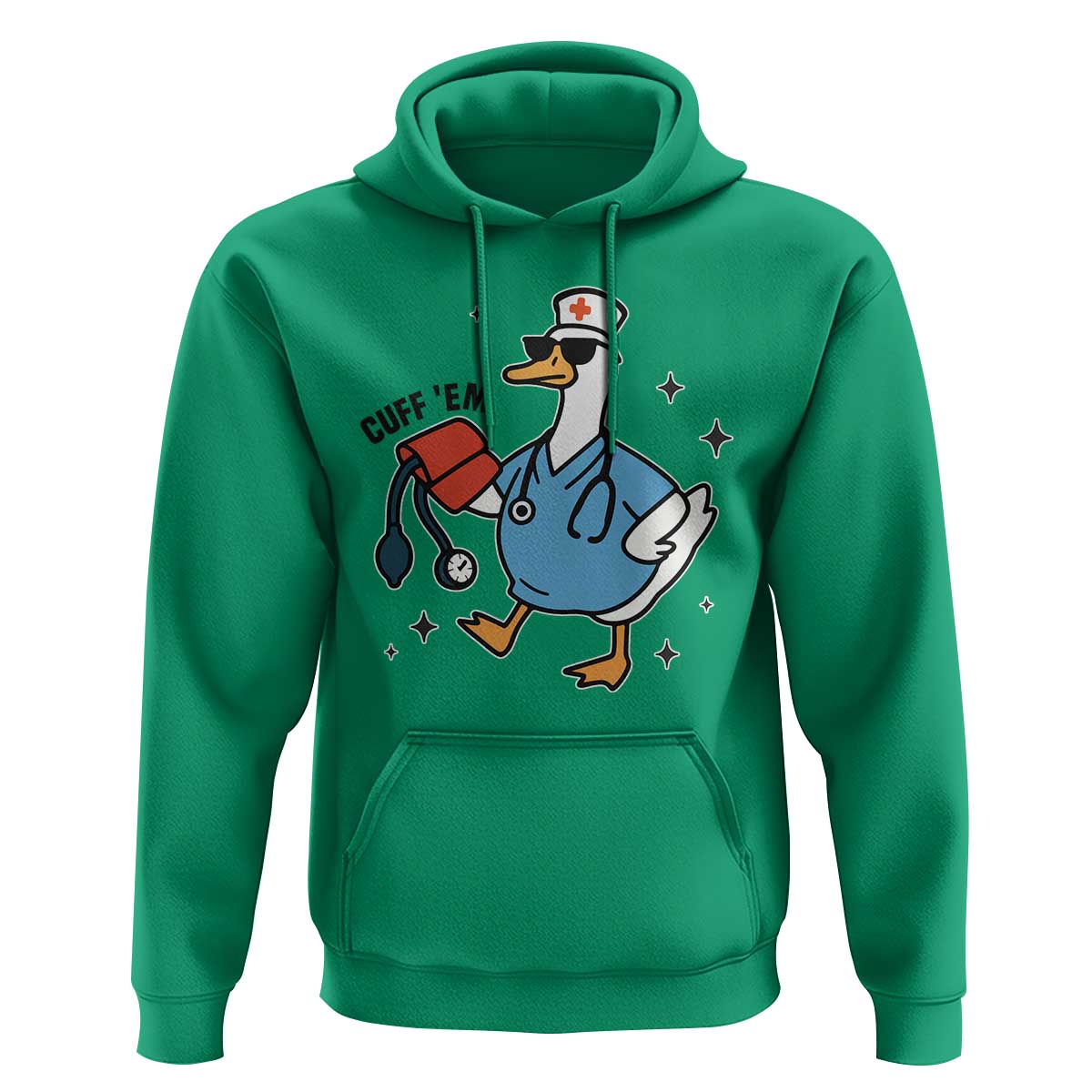Funny Silly Goose ER Nurse Hoodie Cuff 'Em - Wonder Print Shop