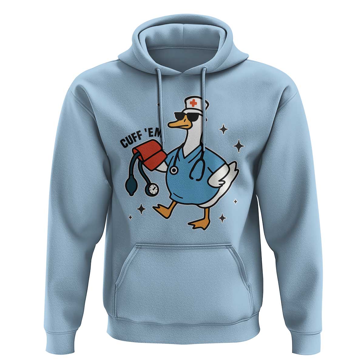 Funny Silly Goose ER Nurse Hoodie Cuff 'Em - Wonder Print Shop