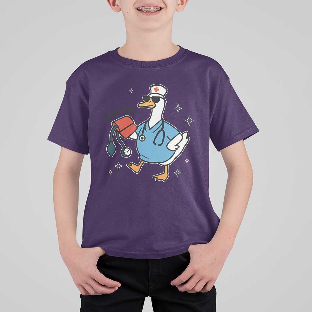 Funny Silly Goose ER Nurse T Shirt For Kid Cuff 'Em - Wonder Print Shop