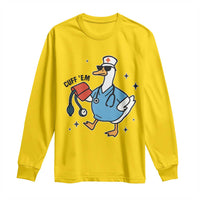 Funny Silly Goose ER Nurse Long Sleeve Shirt Cuff 'Em - Wonder Print Shop