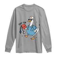 Funny Silly Goose ER Nurse Long Sleeve Shirt Cuff 'Em - Wonder Print Shop