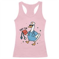 Funny Silly Goose ER Nurse Racerback Tank Top Cuff 'Em - Wonder Print Shop