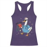 Funny Silly Goose ER Nurse Racerback Tank Top Cuff 'Em - Wonder Print Shop