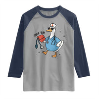 Funny Silly Goose ER Nurse Raglan Shirt Cuff 'Em - Wonder Print Shop