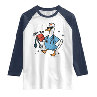 Funny Silly Goose ER Nurse Raglan Shirt Cuff 'Em - Wonder Print Shop