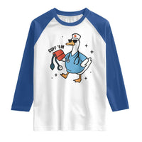 Funny Silly Goose ER Nurse Raglan Shirt Cuff 'Em - Wonder Print Shop