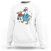 Funny Silly Goose ER Nurse Sweatshirt Cuff 'Em - Wonder Print Shop