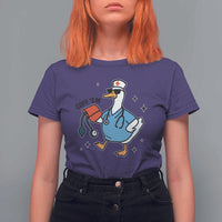 Funny Silly Goose ER Nurse T Shirt For Women Cuff 'Em - Wonder Print Shop