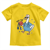 Funny Silly Goose ER Nurse Toddler T Shirt Cuff 'Em - Wonder Print Shop