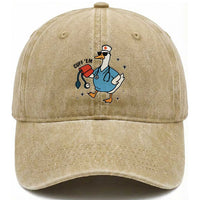 Funny Silly Goose ER Nurse Washed Cotton Baseball Cap Cuff 'Em