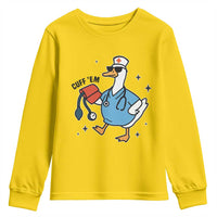 Funny Silly Goose ER Nurse Youth Sweatshirt Cuff 'Em - Wonder Print Shop