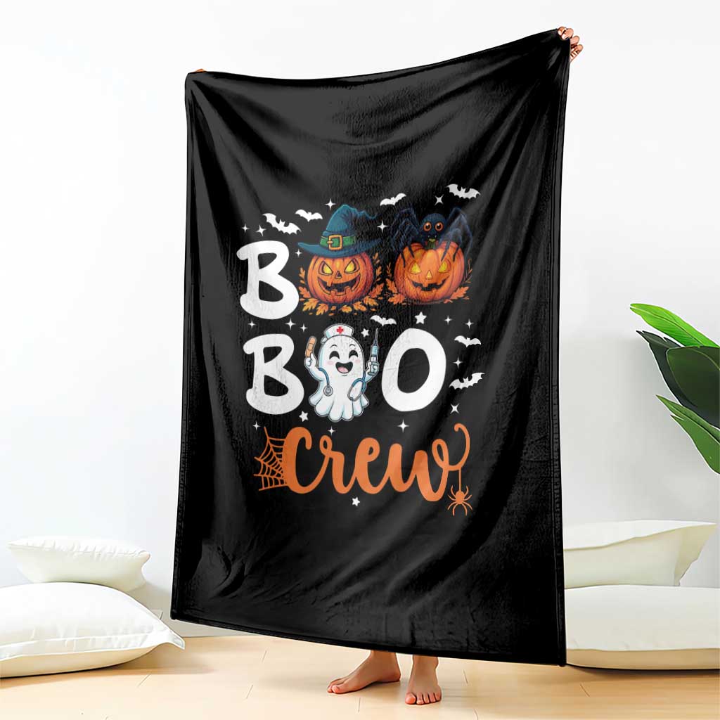 Boo Boo Crew Nurse Ghost Halloween Throw Blanket - Wonder Print Shop