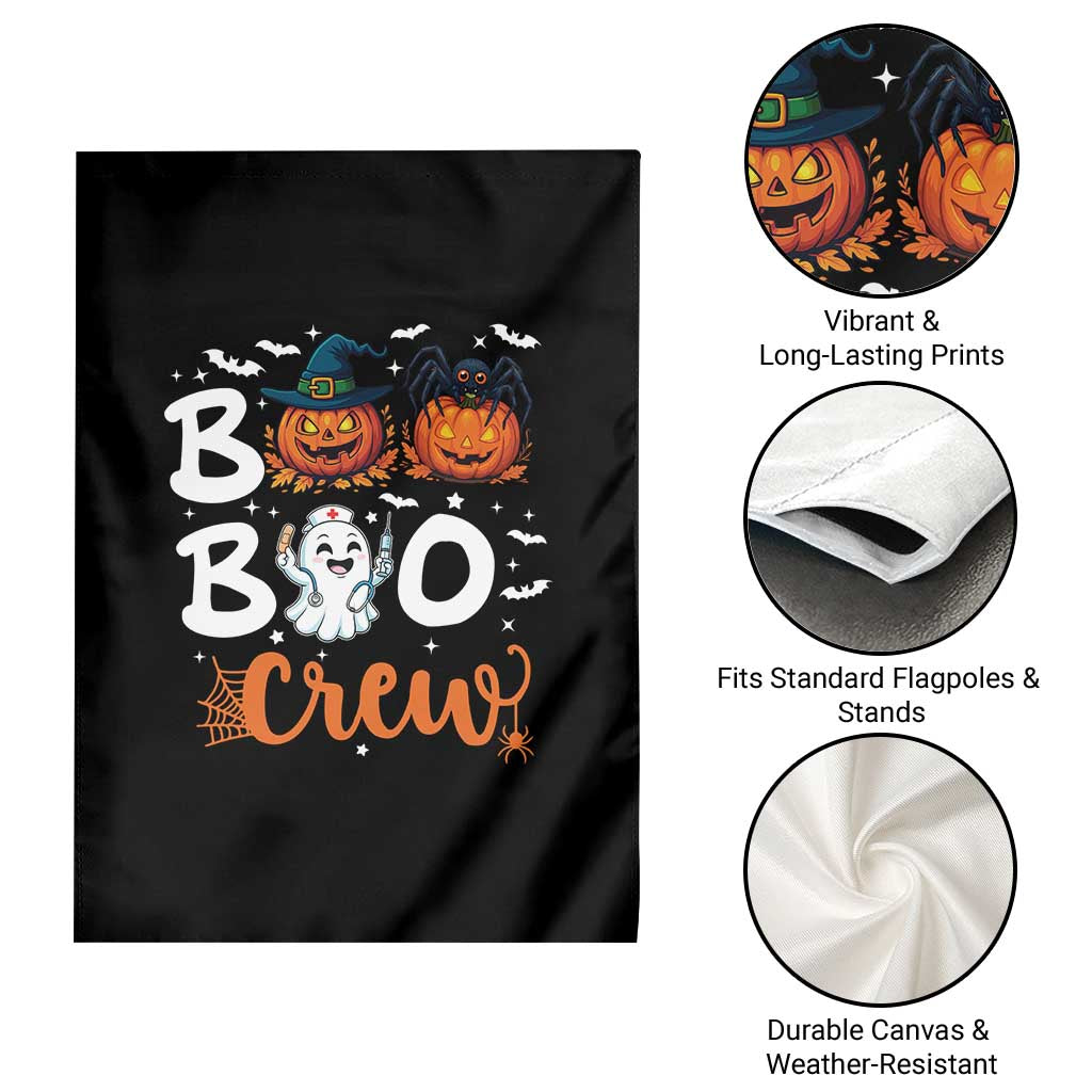 Boo Boo Crew Nurse Ghost Halloween Garden Flag - Wonder Print Shop