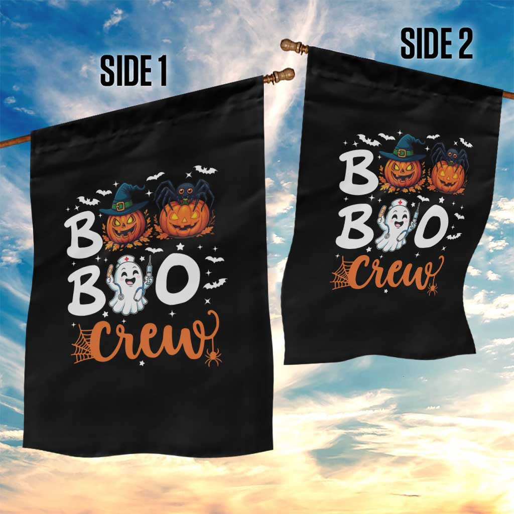 Boo Boo Crew Nurse Ghost Halloween Garden Flag - Wonder Print Shop