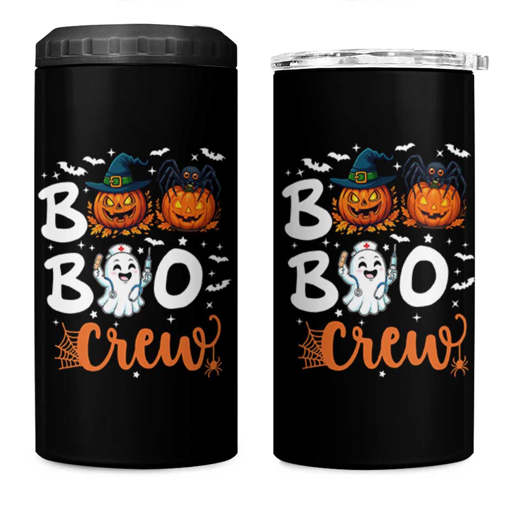 Boo Boo Crew Nurse Ghost Halloween 4 in 1 Can Cooler Tumbler