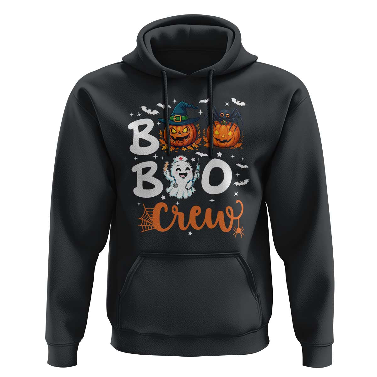 Boo Boo Crew Nurse Ghost Halloween Hoodie - Wonder Print Shop