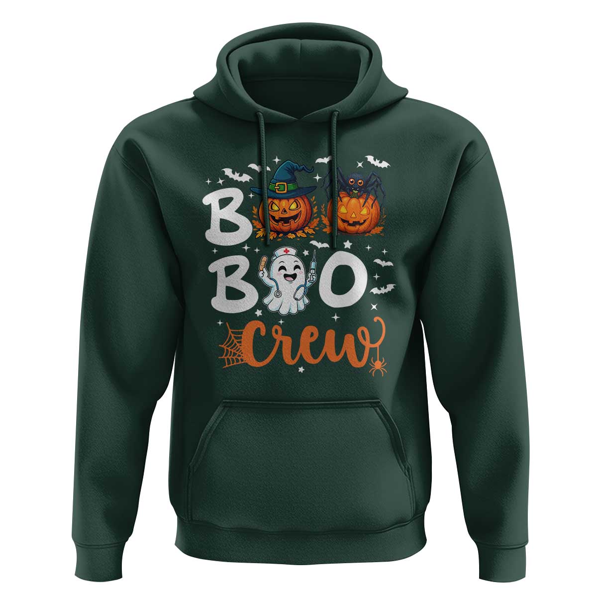 Boo Boo Crew Nurse Ghost Halloween Hoodie - Wonder Print Shop