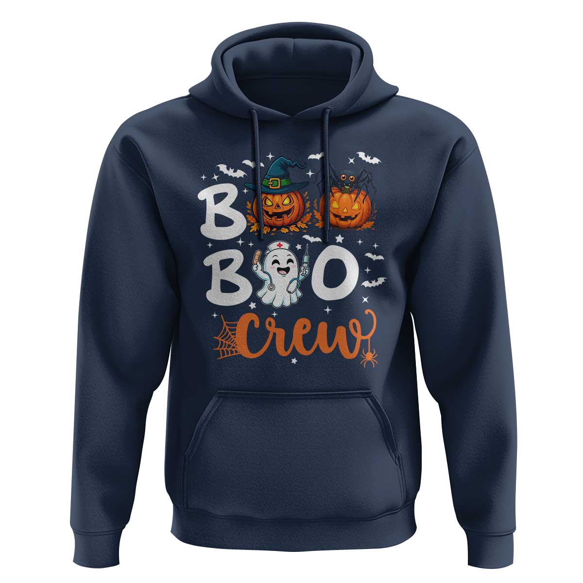 Boo Boo Crew Nurse Ghost Halloween Hoodie - Wonder Print Shop