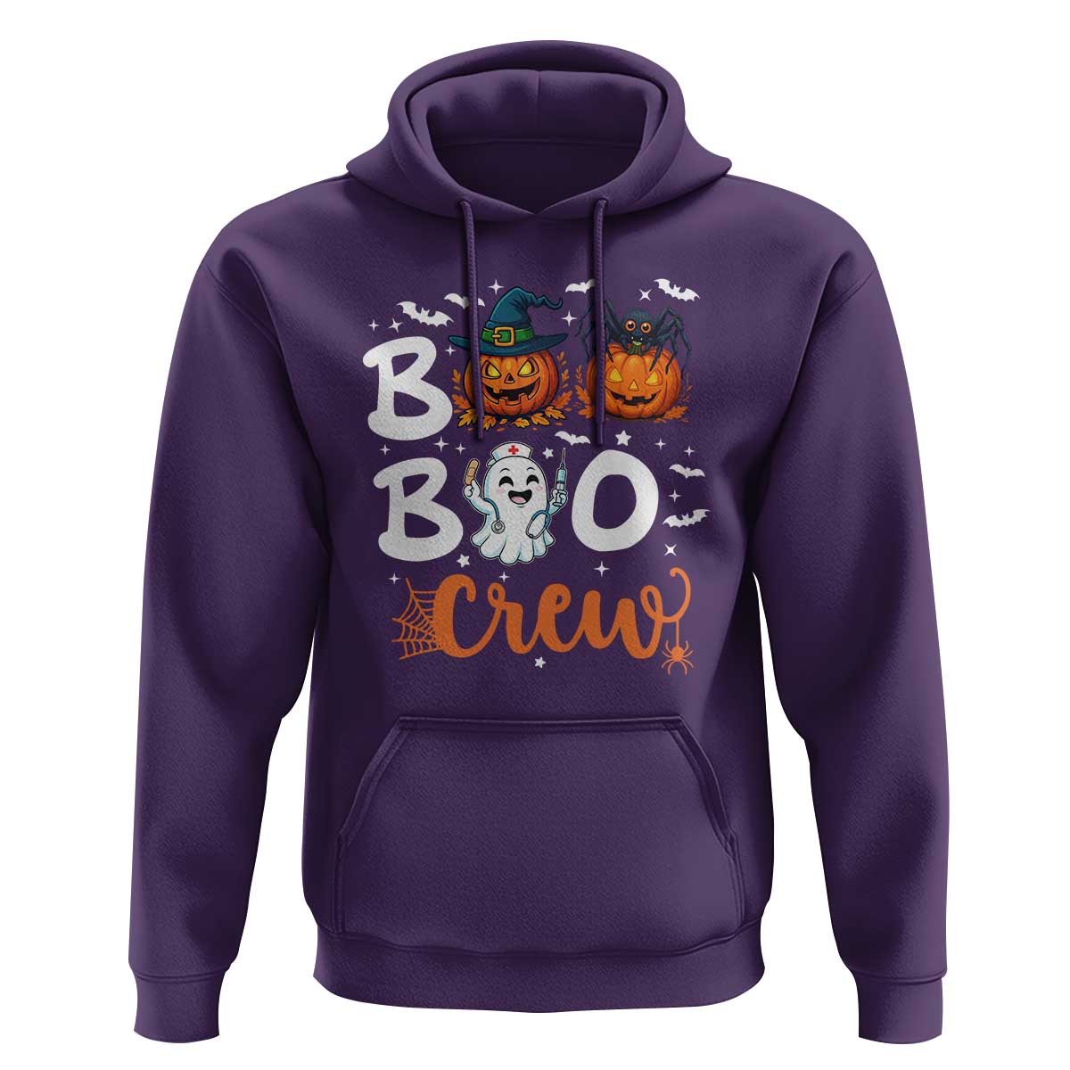 Boo Boo Crew Nurse Ghost Halloween Hoodie - Wonder Print Shop