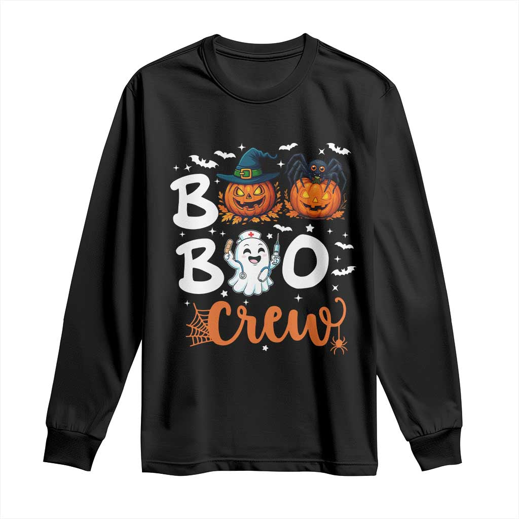 Boo Boo Crew Nurse Ghost Halloween Long Sleeve Shirt - Wonder Print Shop