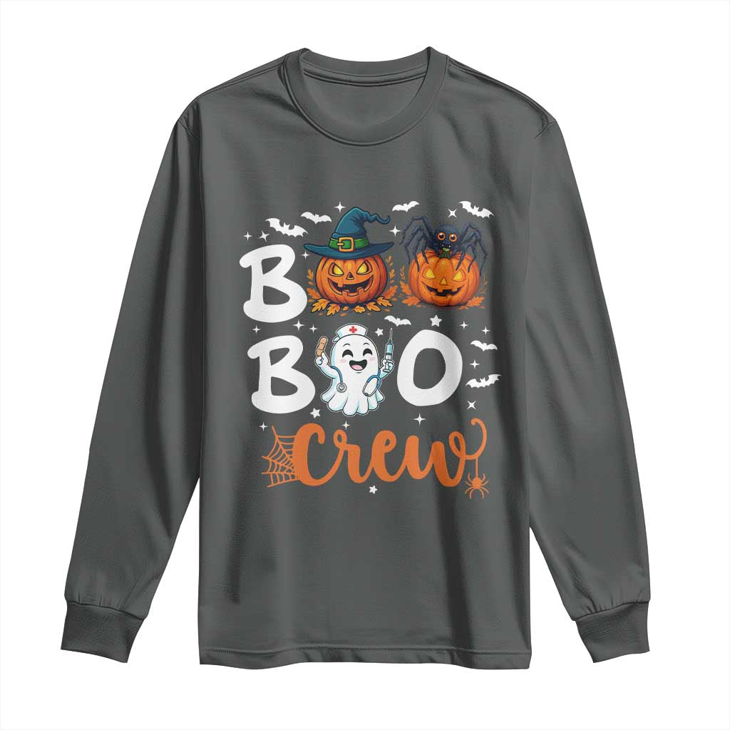 Boo Boo Crew Nurse Ghost Halloween Long Sleeve Shirt - Wonder Print Shop