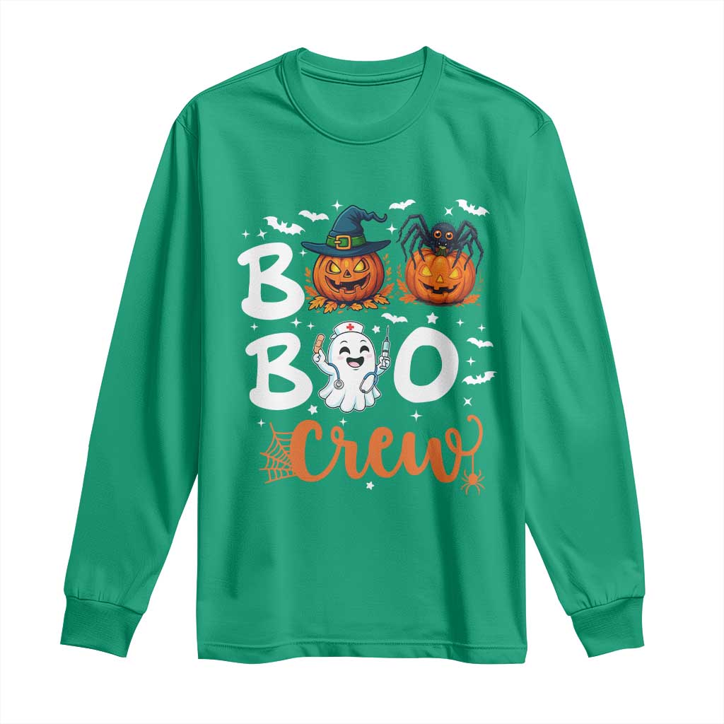 Boo Boo Crew Nurse Ghost Halloween Long Sleeve Shirt - Wonder Print Shop