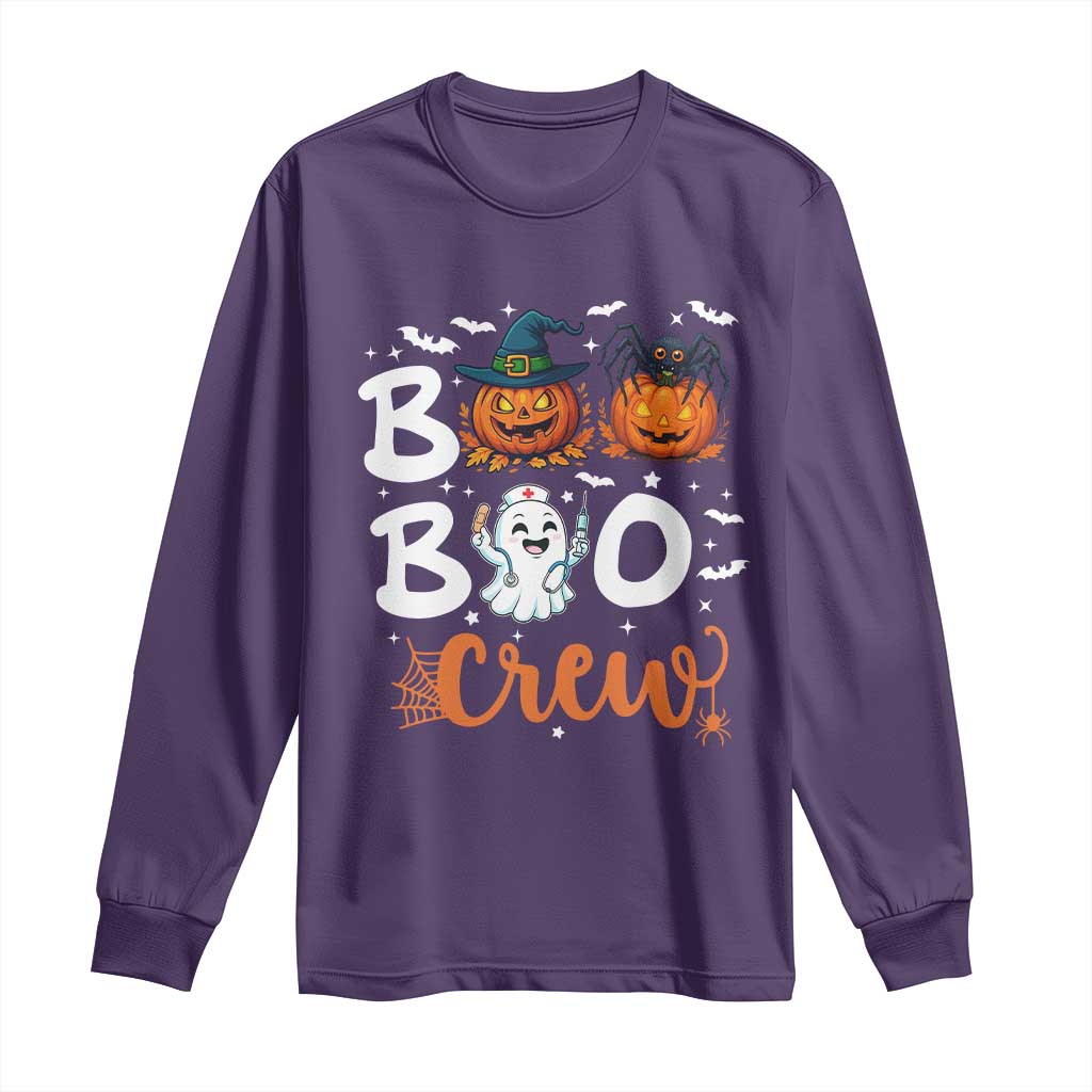 Boo Boo Crew Nurse Ghost Halloween Long Sleeve Shirt - Wonder Print Shop