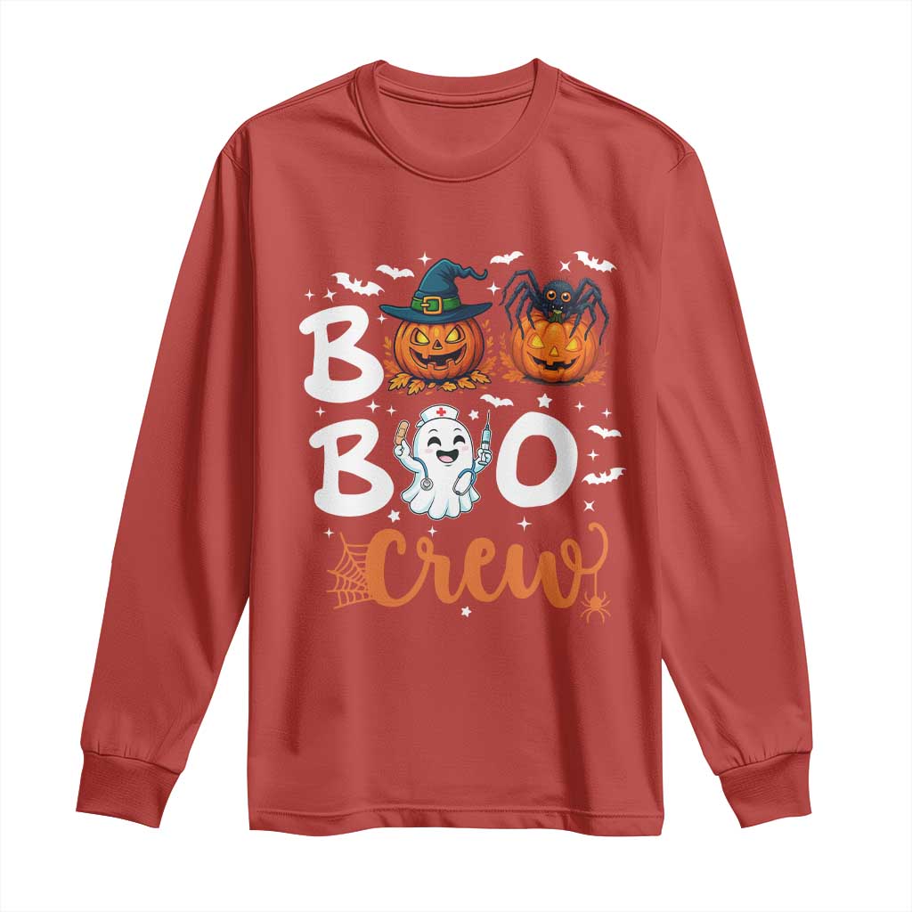 Boo Boo Crew Nurse Ghost Halloween Long Sleeve Shirt - Wonder Print Shop