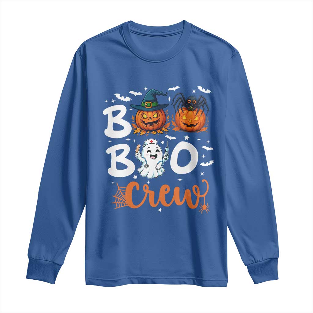 Boo Boo Crew Nurse Ghost Halloween Long Sleeve Shirt - Wonder Print Shop