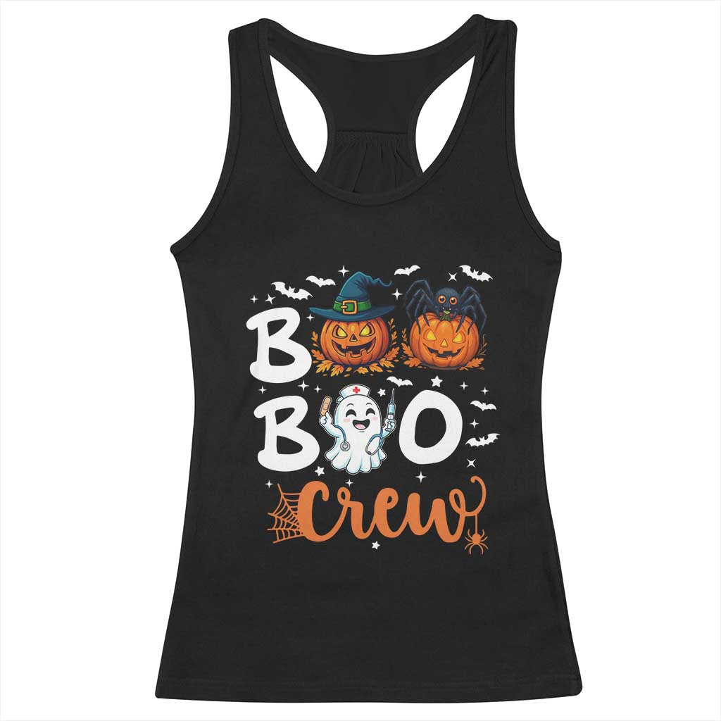 Boo Boo Crew Nurse Ghost Halloween Racerback Tank Top - Wonder Print Shop