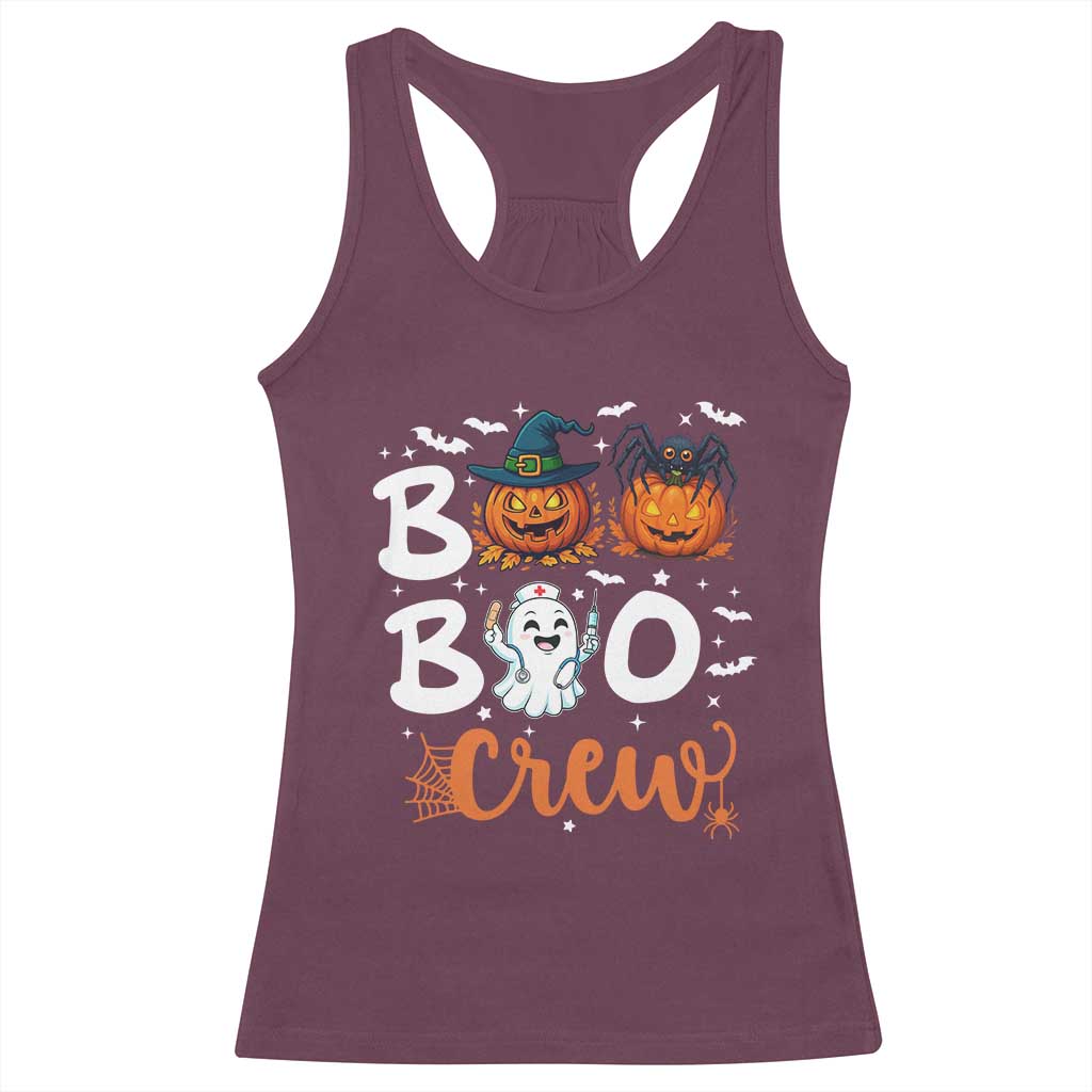 Boo Boo Crew Nurse Ghost Halloween Racerback Tank Top - Wonder Print Shop