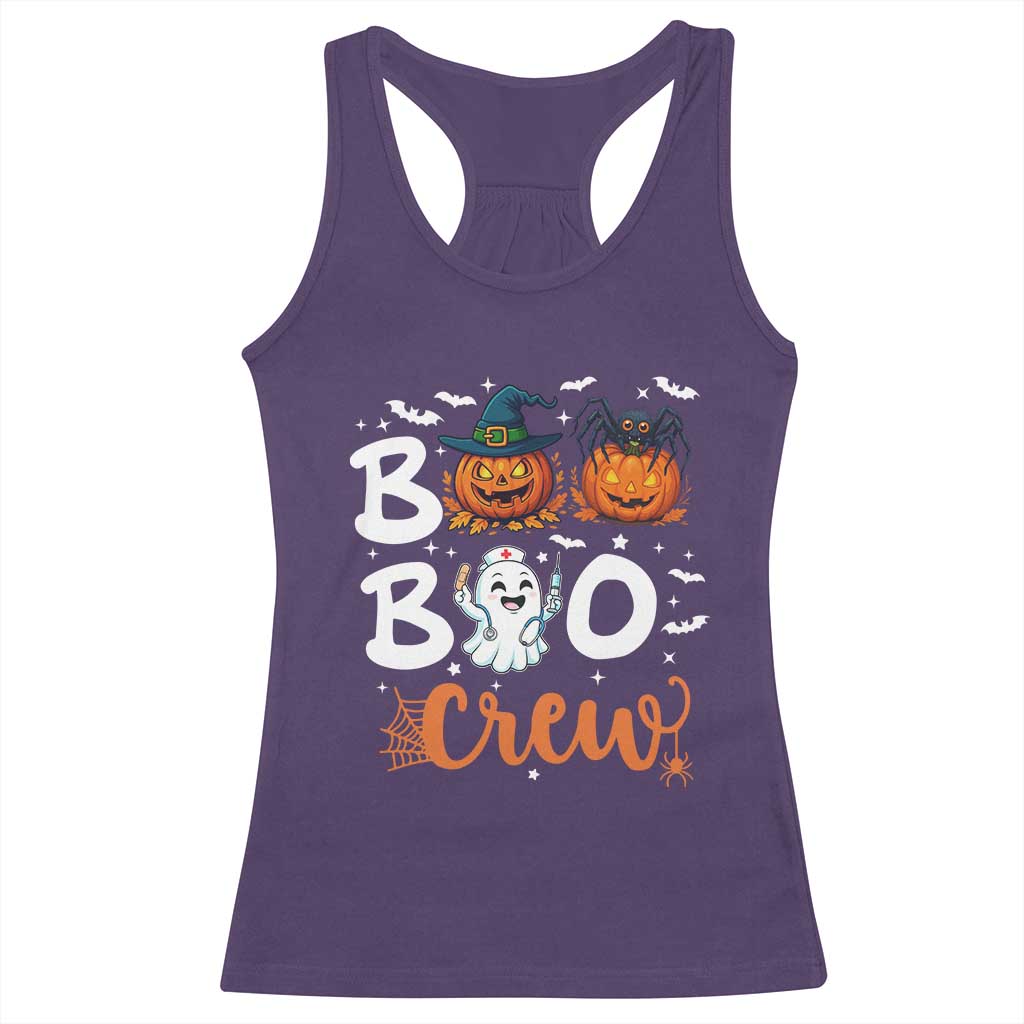 Boo Boo Crew Nurse Ghost Halloween Racerback Tank Top - Wonder Print Shop