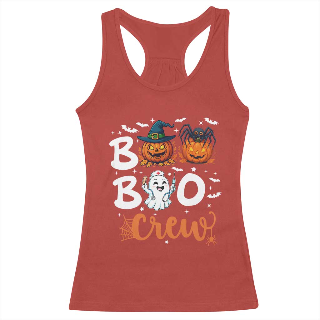 Boo Boo Crew Nurse Ghost Halloween Racerback Tank Top - Wonder Print Shop