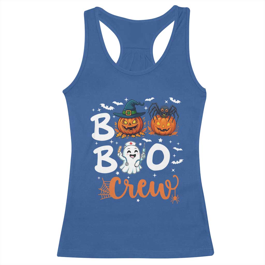 Boo Boo Crew Nurse Ghost Halloween Racerback Tank Top - Wonder Print Shop