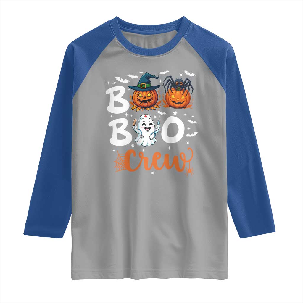 Boo Boo Crew Nurse Ghost Halloween Raglan Shirt - Wonder Print Shop