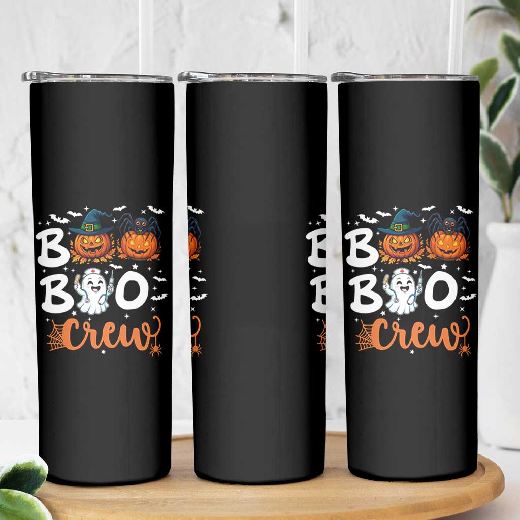 Boo Boo Crew Nurse Ghost Halloween Skinny Tumbler
