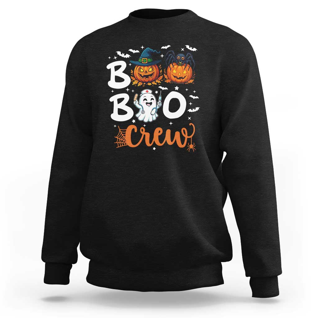 Boo Boo Crew Nurse Ghost Halloween Sweatshirt - Wonder Print Shop