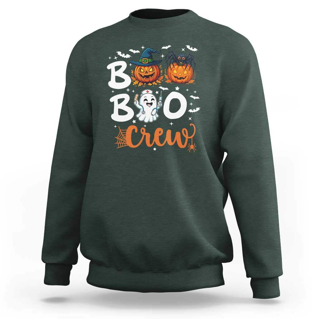 Boo Boo Crew Nurse Ghost Halloween Sweatshirt - Wonder Print Shop